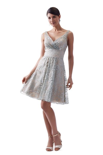 Short Lace Bridesmaid Dress BM1891