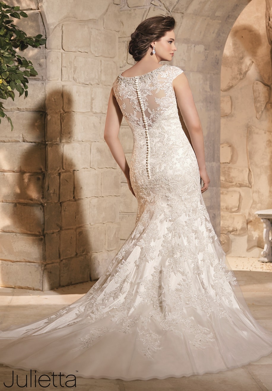 3188 | Crystal Beaded Lace Wedding Dress | Marilyn's Bridal