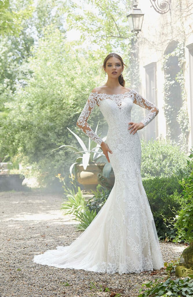 Priscilla-5709-Long Sleeve wedding gown