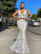 Floral Lace Ball Gown JX4019-Ivory