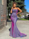 Shimmering Ball Gown JX4010-Plum-1
