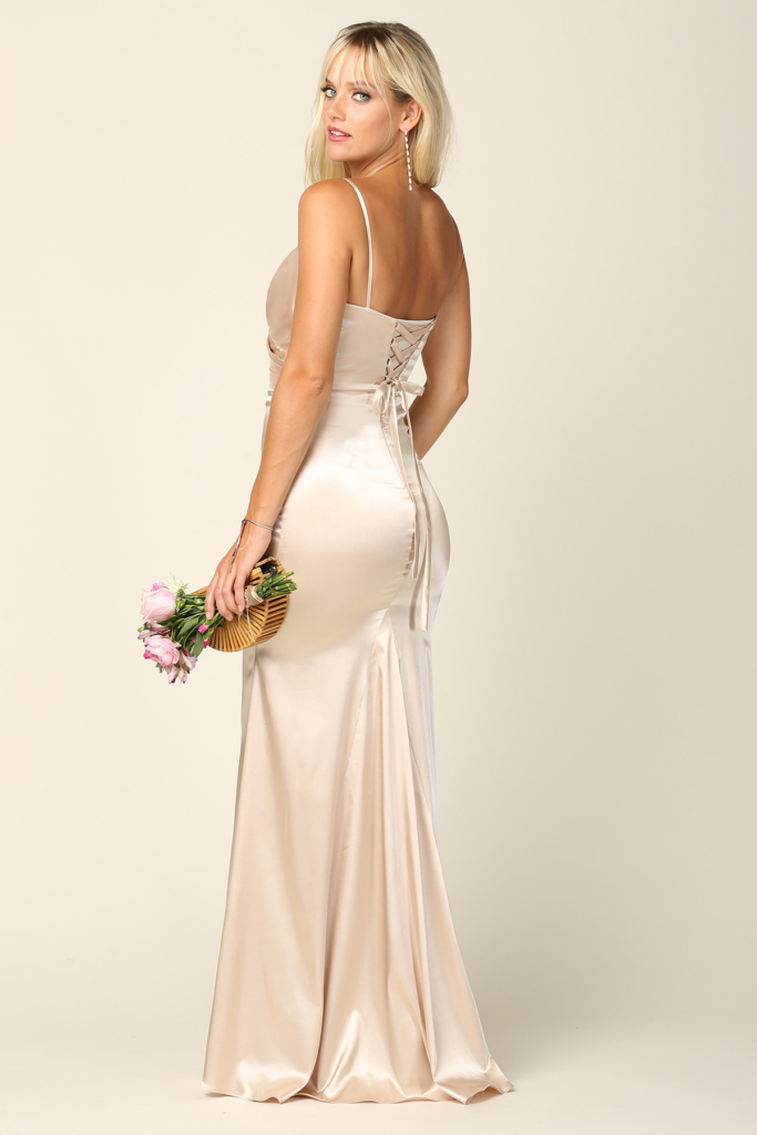 Bridesmaid dress T9043-Champagne-Back