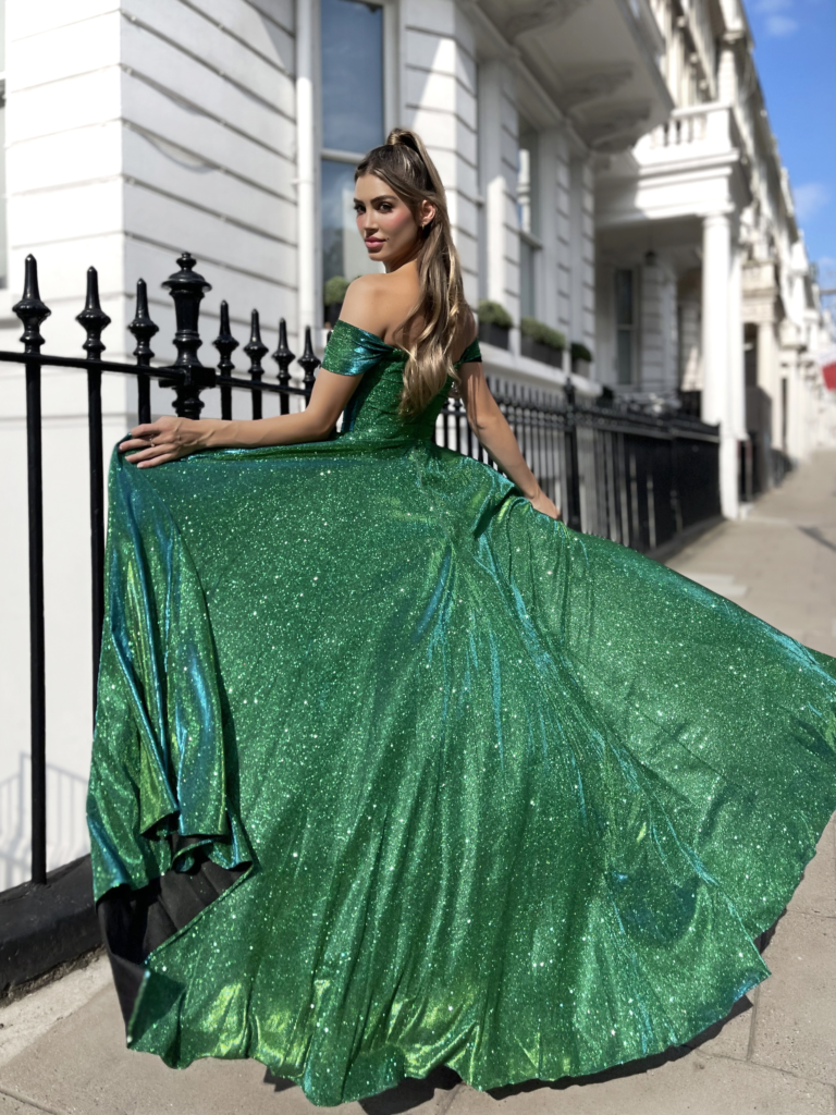 Ball gown JP127 Emerald Back