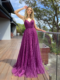JX5050 Berry ball gown2