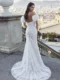 Wedding dress 69763-back with ruffle sleeves