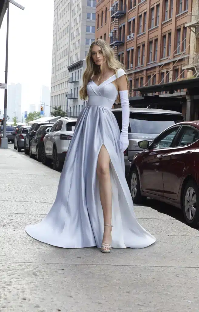 Joanie Wedding Dress 4111 misty blue front