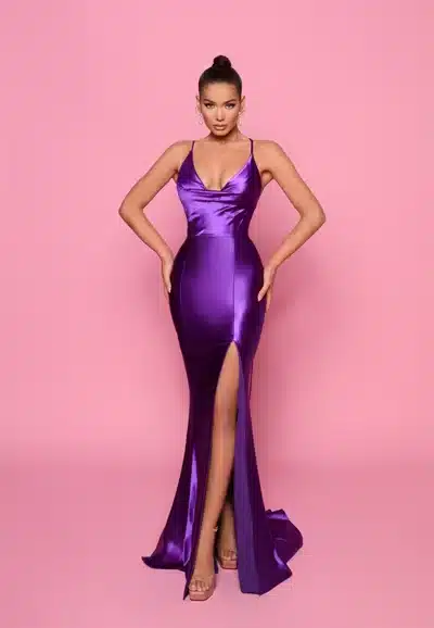 NP143 Purple Ball Gown Feature