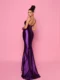 NP144 Plum Ball Gown back