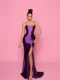 NP144 Plum Ball Gown front
