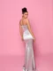 NP165 Silver Ball Gown back