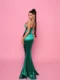NP166 Green Ball Gown back