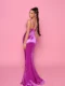 NP166 Magenta Ball Gown back
