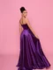 NP168 Plum Ball Gown back