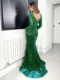 Ball gown JX6036 Emerald_back