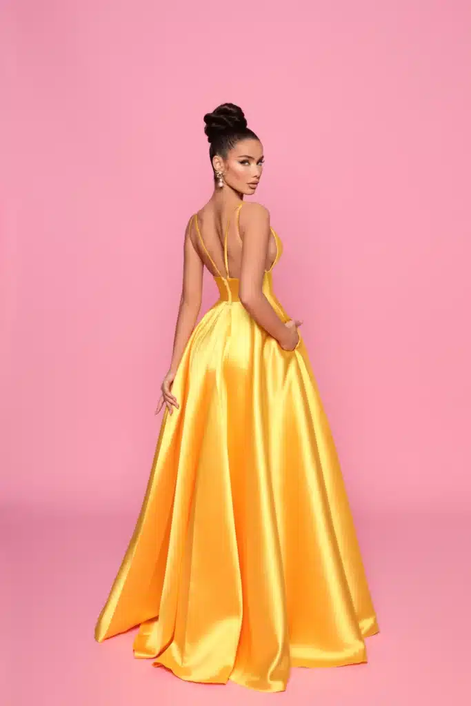 Ball gown NP157 Yellow back