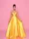 Ball gown NP157 Yellow front