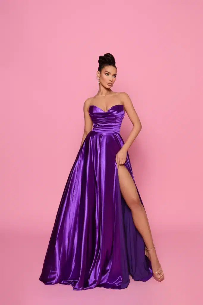 Ball gown NP158 Purple front