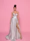 Ball gown NP158 Silver front
