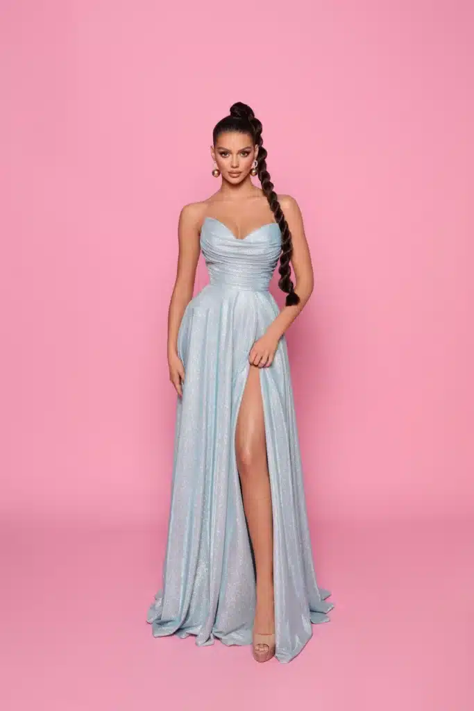Ball gown NP176 Baby Blue front