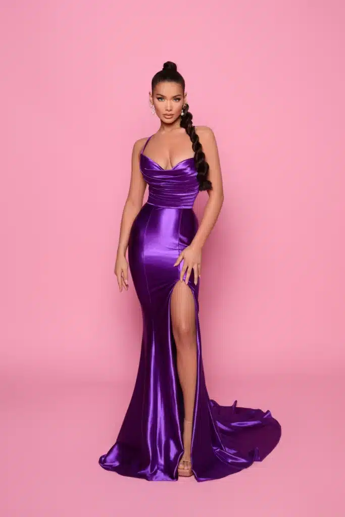 Ball gown NP180 Purple front
