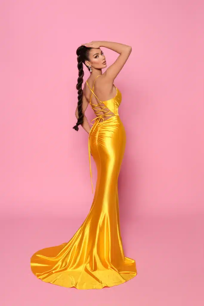 Ball gown NP180 Yellow back