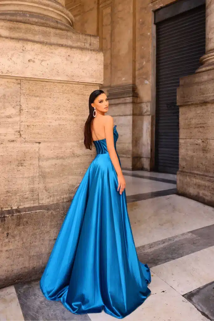 Ball Gown NC1033 TEAL back