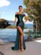 Ball Gown_NC2077 DEEP TEAL Front