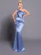 Bridesmaid dress Bridesmaid dress NBM2028 VINTAGE BLUE