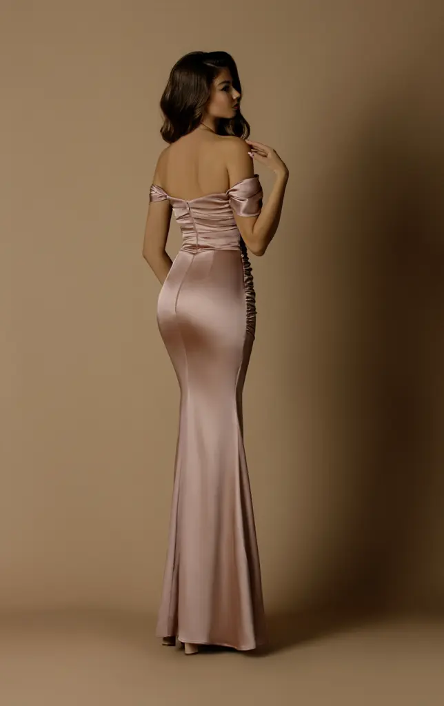 Bridesmaid dress NBM1022 DUSTY PINK 5