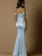 Bridesmaid dress NBM1029 BLUE 4