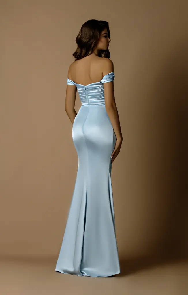 Bridesmaid dress NBM1029 BLUE 4