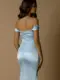 Bridesmaid dress NBM1029 BLUE 5