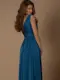 Nicoletta Bridesmaid dress NBM1002 TEAL_back_close