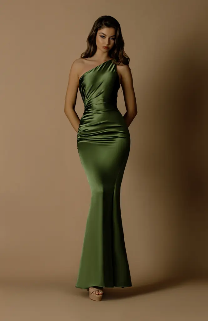 Nicoletta Bridesmaid dress NBM1013 OLIVE