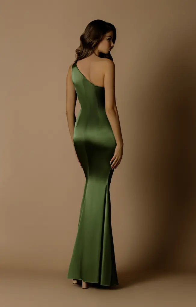 Nicoletta Bridesmaid dress NBM1013 OLIVE_back