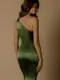 Nicoletta Bridesmaid dress NBM1013 OLIVE_back_closeup