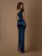 Nicoletta Bridesmaid dress NBM1015 TEAL_back