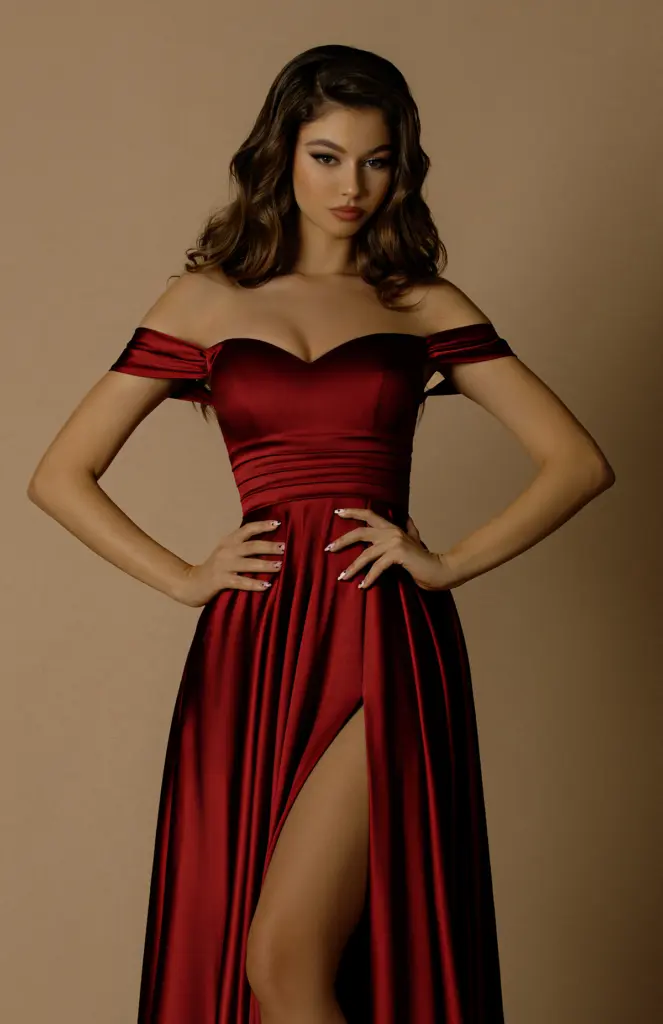 Nicoletta Bridesmaid dress NBM1025 WINE 4