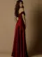Nicoletta Bridesmaid dress NBM1025 WINE_back