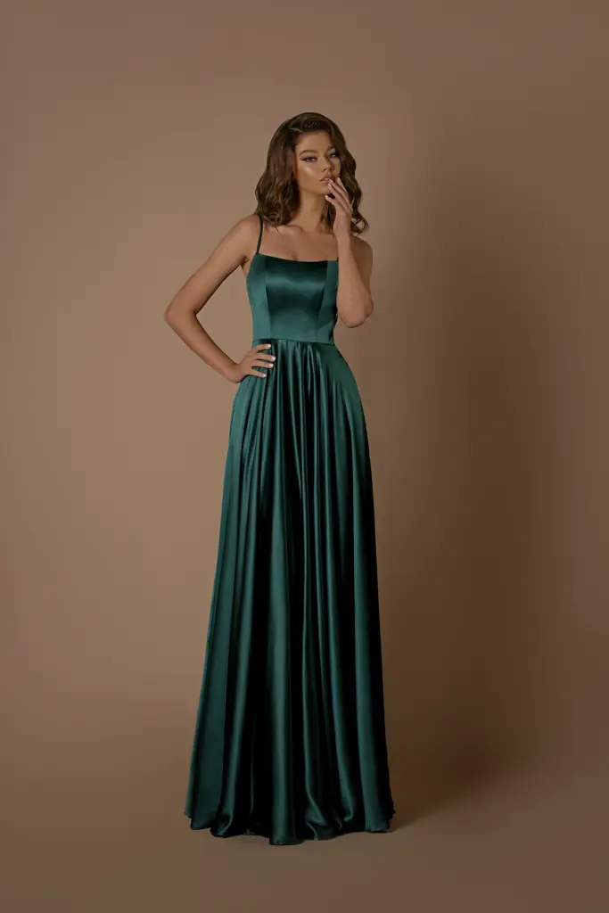 Nicoletta Bridesmaid dress NBM1026 BOTTLE GREEN 1