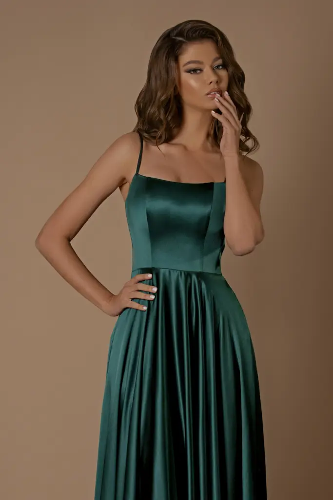 Nicoletta Bridesmaid dress NBM1026 BOTTLE GREEN 2