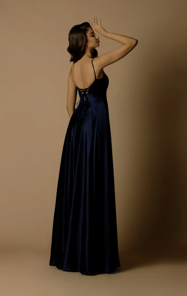 Nicoletta Bridesmaid dress NBM1026 MID-NIGHT_back