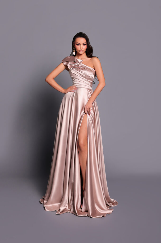 Nicoletta Bridesmaid dress NBM2003 SOFT LATTE_front