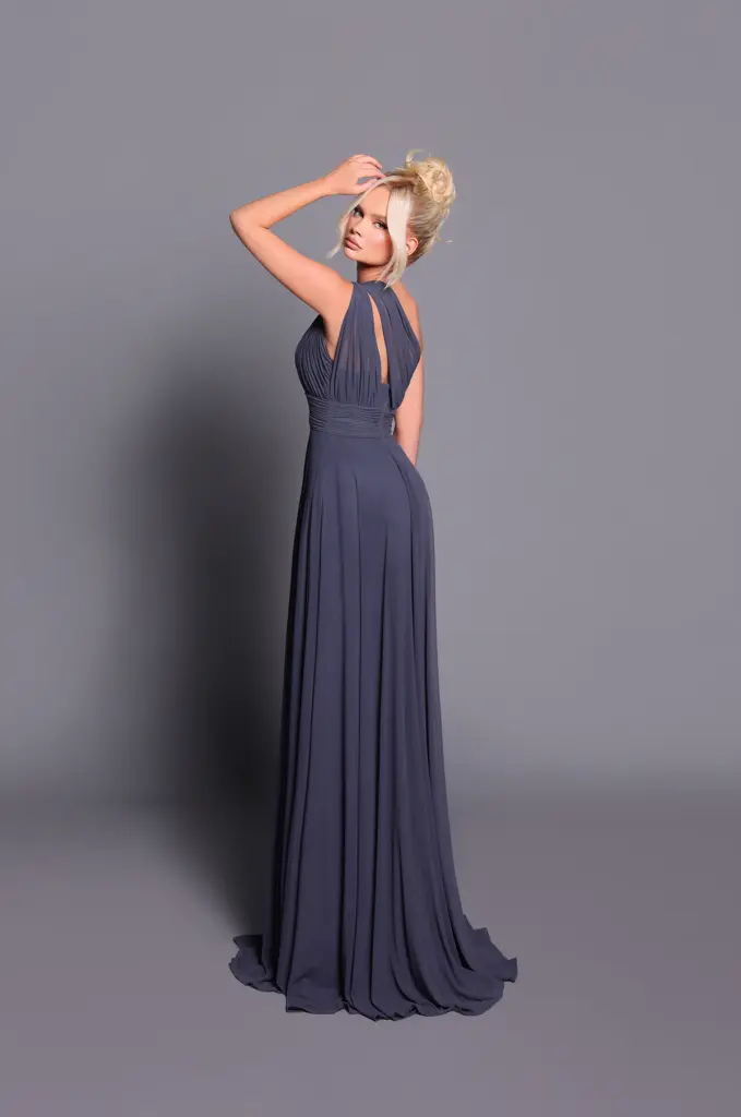Nicoletta Bridesmaid dress NBM2016 CHARCOAL_back