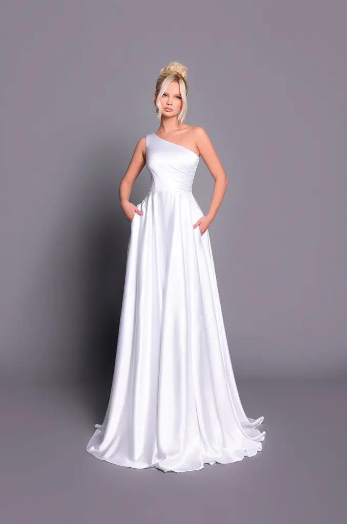 Nicoletta Bridesmaid dress NBM2023 WHITE_front