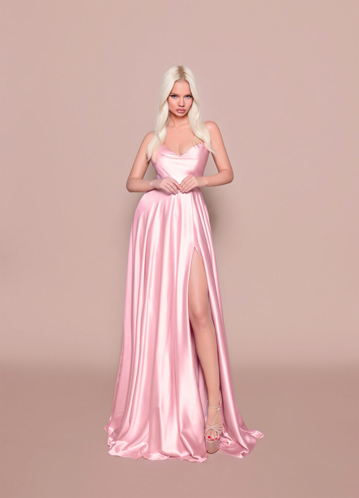 Nicoletta Bridesmaid dress NBM3019 LIGHT PINK_front