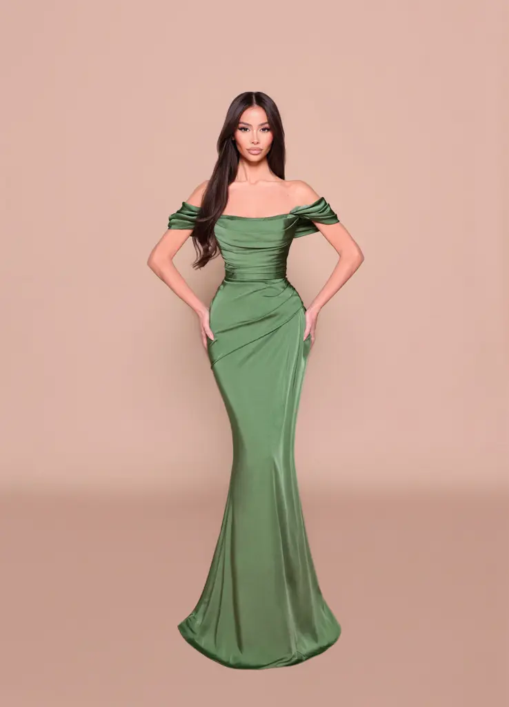 Nicoletta Bridesmaid dress NBM3030 BASIL (1)